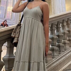 American Eagle Outfitters Olive Green Maxi Dress